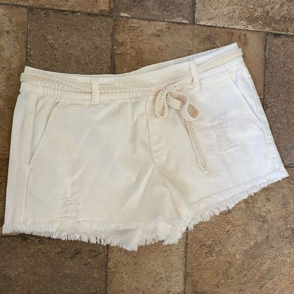Aerie White Denim Shorts sz Small - Picture 1 of 4